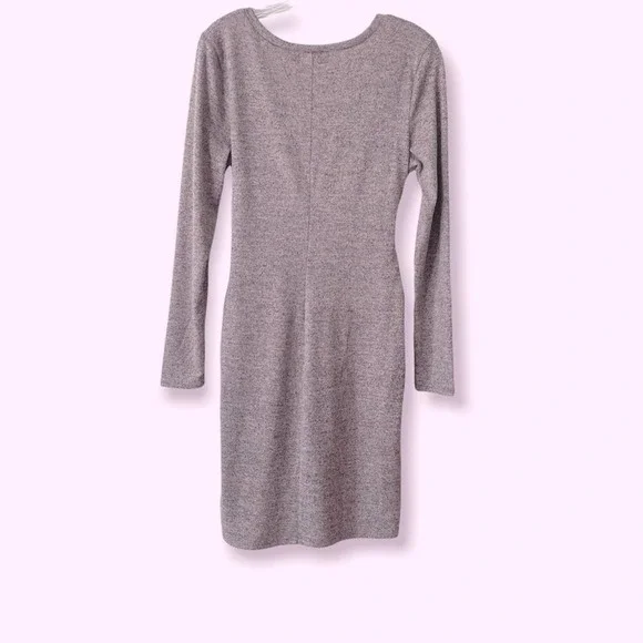 Bailey Blue Sweater Dress Knot Waist Tie Blush Pink NWT V Neck Stretch Nordstrom - Picture 6 of 11